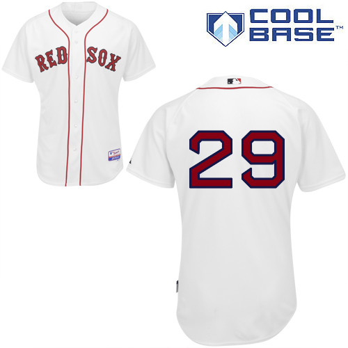 Daniel Nava #29 MLB Jersey-Boston Red Sox Men's Authentic Home White Cool Base Baseball Jersey